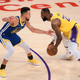 Steph Curry and LeBron James play some basketball.